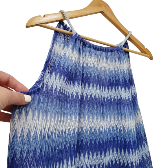 🌿C & C California Women's Large Blue Ombre Beach Coverup - Picture 8 of 14